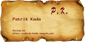 Patrik Kada névjegykártya